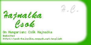 hajnalka csok business card